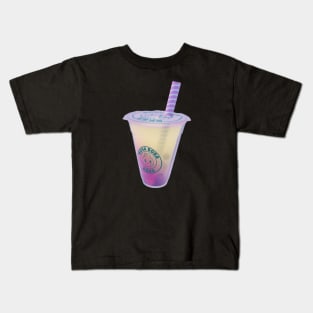 Bubble Boba Tea - Lemon Raspberry Kids T-Shirt